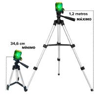 Kit Mini Nível Laser 20m Com Tripé 2 Linhas E Bateria Recarregável