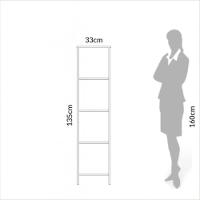 Estante 5 Prateleiras Mdf 33x44x135 Cm F28 Off White Freijó Dalla Costa - 5