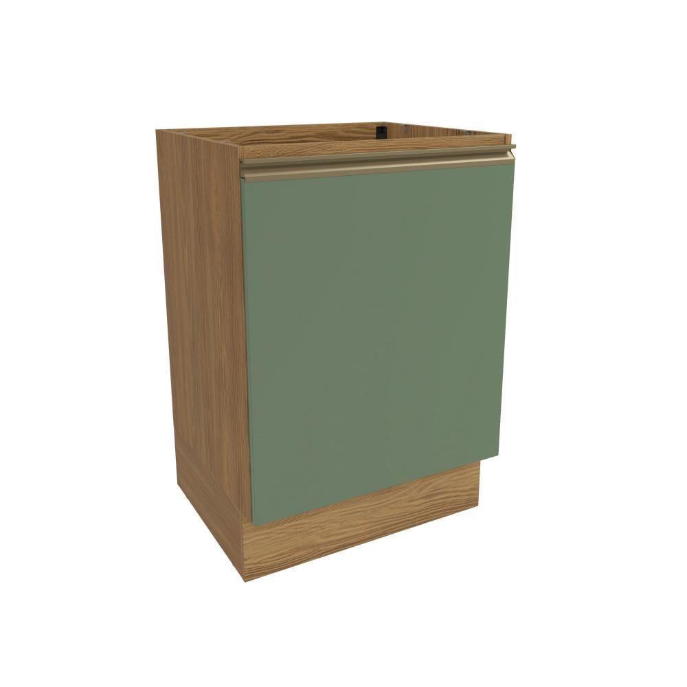 Balcão Celeste Kappesberg 100% Mdf 1 Porta Nogueira/verde 60cm - 1
