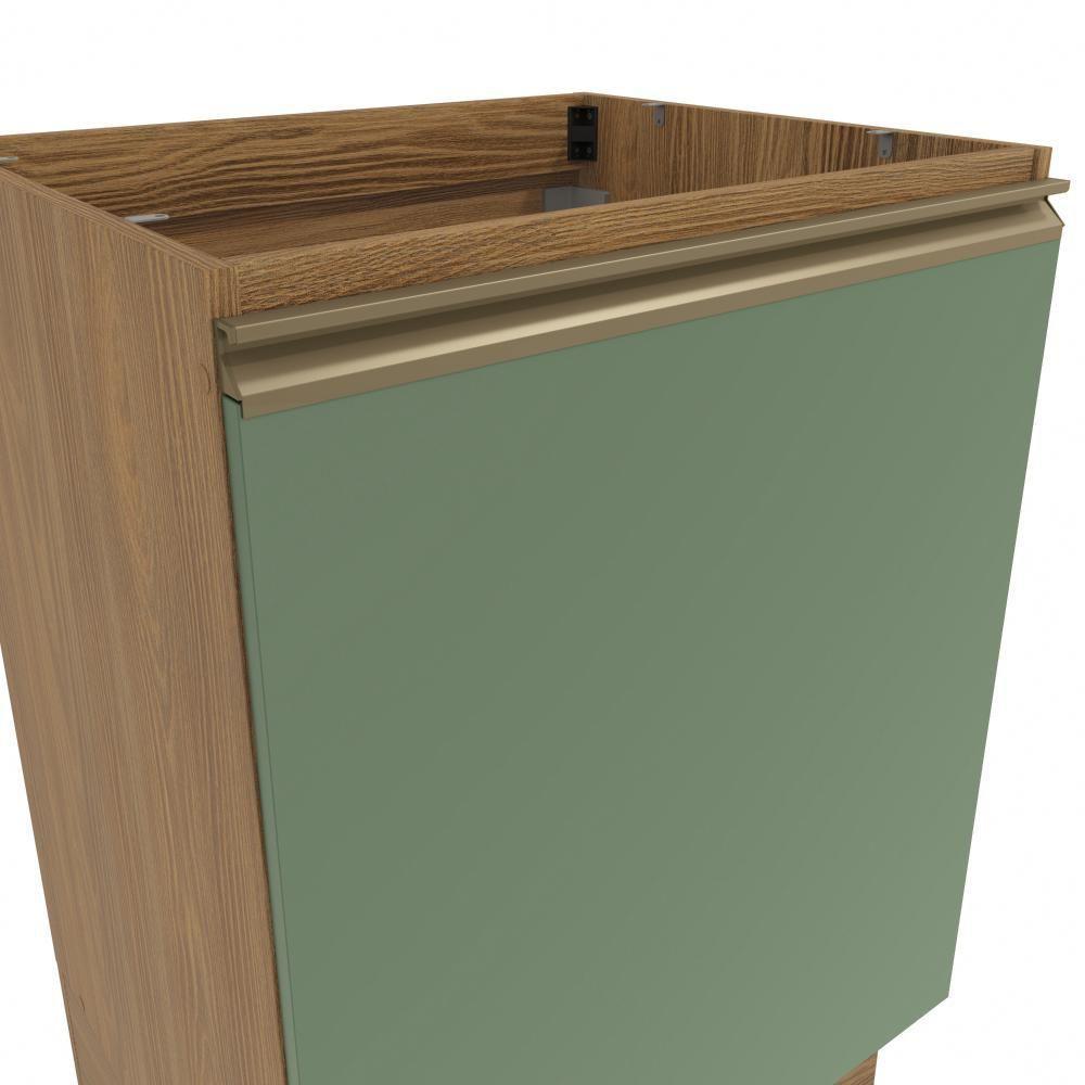 Balcão Celeste Kappesberg 100% Mdf 1 Porta Nogueira/verde 60cm - 3