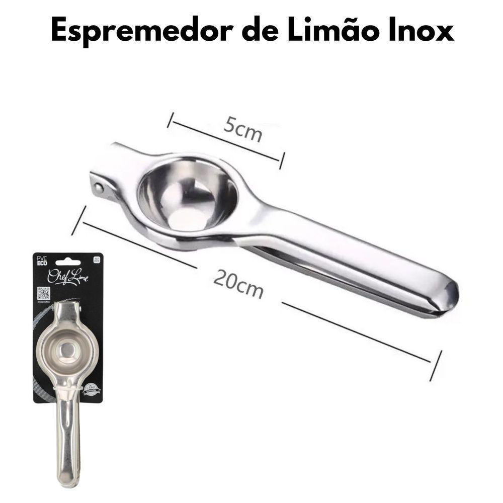 Espremedor De Limão Aço Inox Maciço Resistente 20 Cm - 5