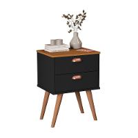 Mesa Cabeceira Quarto Janus Preto Nature - 3