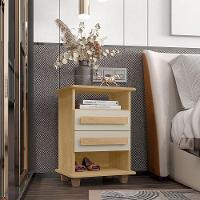 Mesa De Cabeceira Turim 2 Gavetas Cinamomo-off White - 1