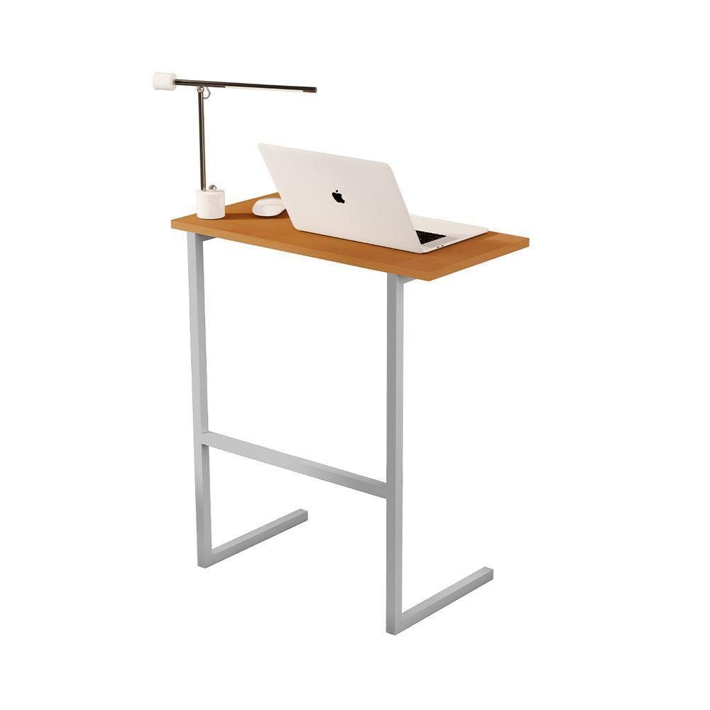 Mesa Notebook Escritório Sala Thor Nature - Cinza - 3