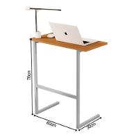 Mesa Notebook Escritório Sala Thor Nature - Cinza - 4