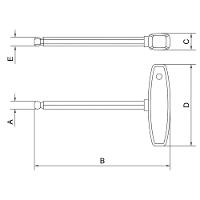 Chave Cabo T Ponta Hexagonal Abaulada 4x142 Mm Tramontina Pro Tramontina - 2