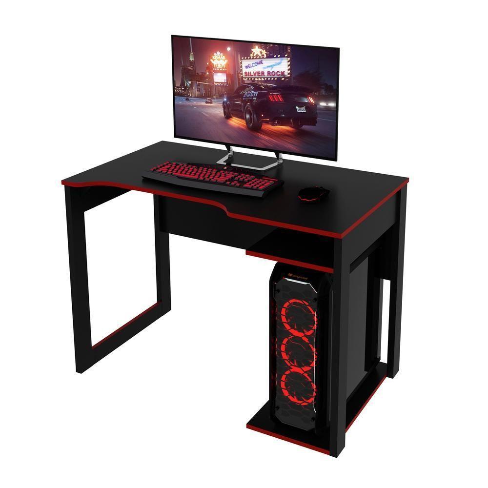 Mesa Gamer Multimóveis Cr25057 Preta/Vermelho - 5