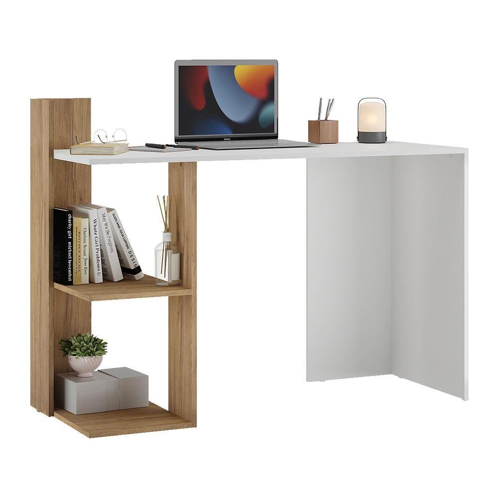Escrivaninha Mesa Para Computador Multimóveis Branca/rustic - 3