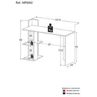 Escrivaninha Mesa Para Computador Multimóveis Branca/rustic