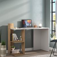 Escrivaninha Mesa Para Computador Dubai Multimóveis V6002 Branca/Rustic Branco/Rustic - 6