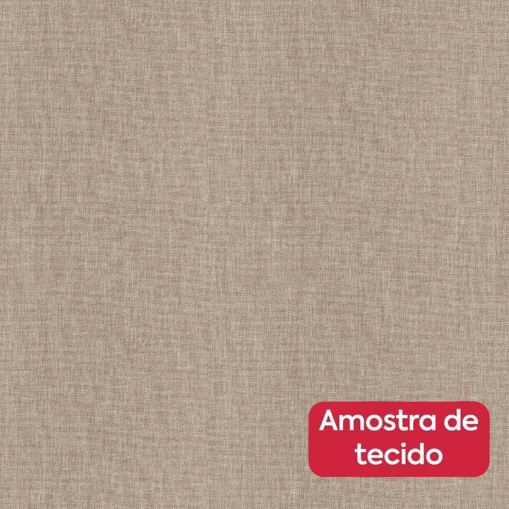 Conjunto Sala de Jantar Mesa 120x80cm Tampo Vidro/MDF 4 Cadeiras Linho Bege Amendoa Clean/off White - 10