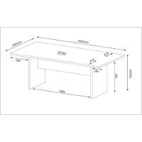 Mesa Escritório/Reunião Multimóveis Cr25027 Amendoa - 3