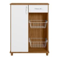 Balcão Fruteira Notável Belize New 1 Porta 1 Gaveta Freijo/branco