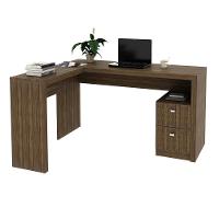 Escrivaninha/Mesa Com 2 Gavetas Cr25032 Nogal - 4