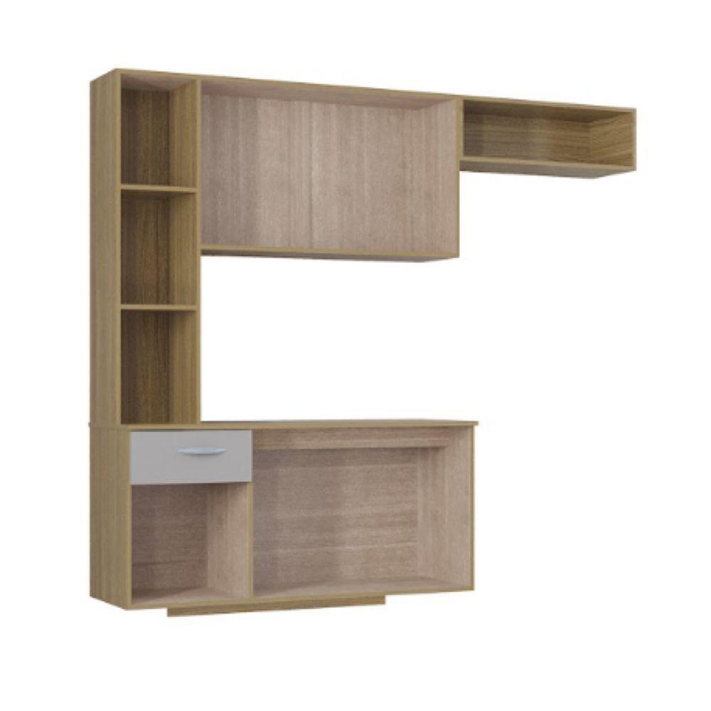 Cozinha Poquema Suspensa Com Balcão Isis Damasco/off White - 2