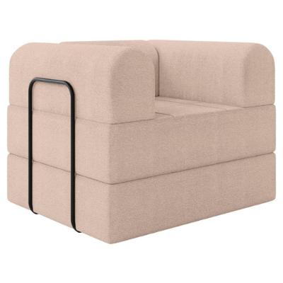 Poltrona Decorativa 90 Cm Pes Metal Monaco Boucle Bege Milani Store Bege