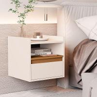 Mesa Cabeceira Suspensa Quarto Minerva Off White Nature - 1