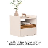 Mesa Cabeceira Suspensa Quarto Minerva Off White Nature - 2