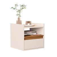 Mesa Cabeceira Suspensa Quarto Minerva Off White Nature - 3