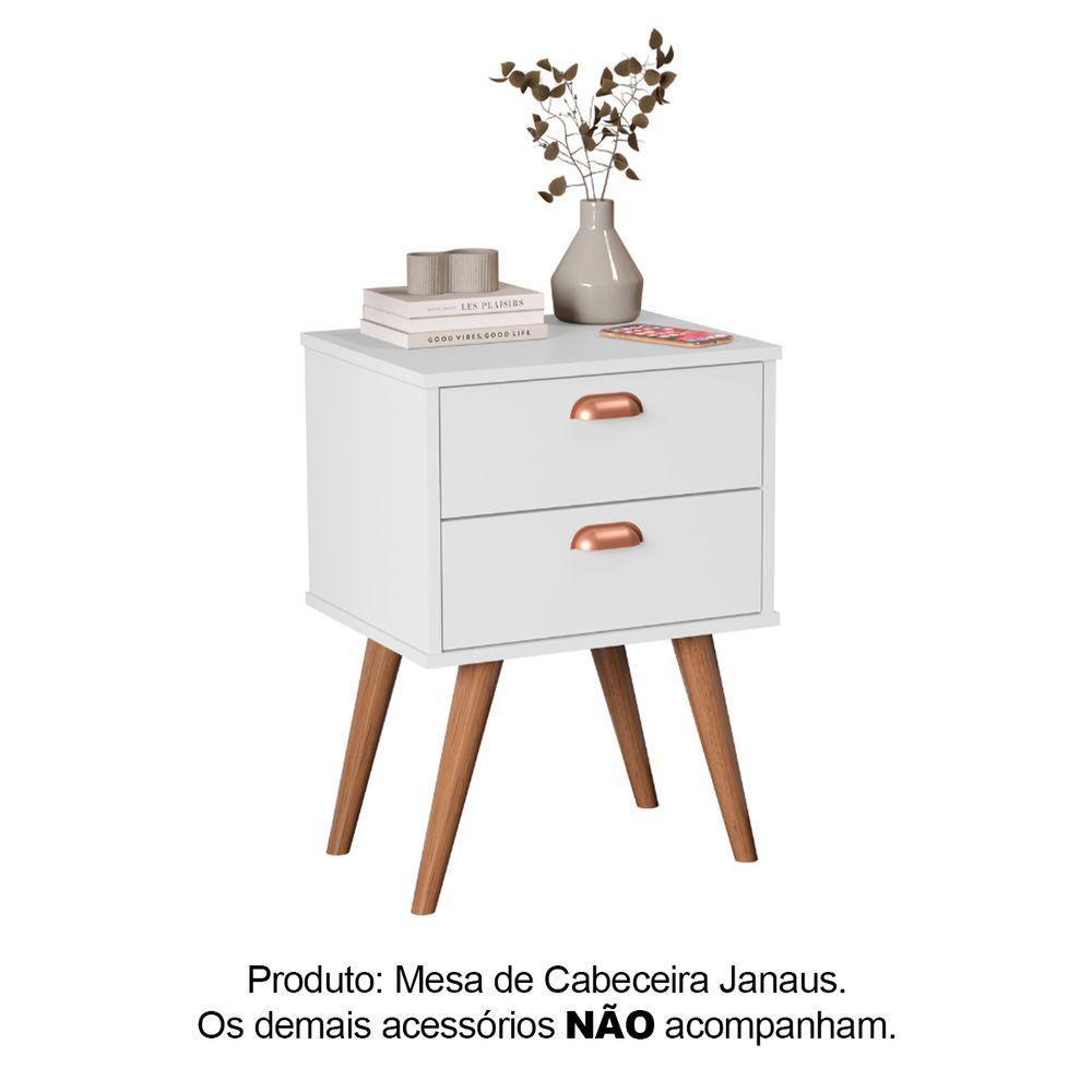 Mesa Cabeceira Quarto Janus Branco - 2