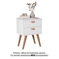 Mesa Cabeceira Quarto Janus Branco - 2