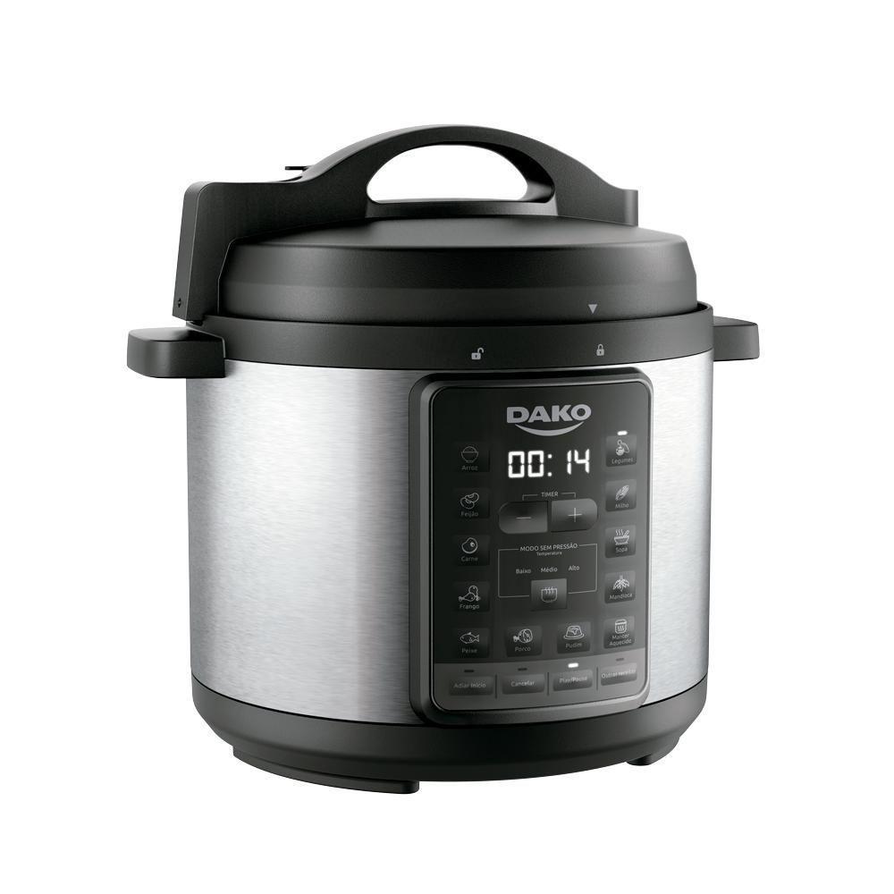 Panela De Pressão Dako 1000w 6l Multifunções Preto 110V - 9