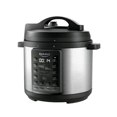 Panela de Pressão Elétrica Dako 6L 1000W Programável com Função Manter Aquecido Preto 110V