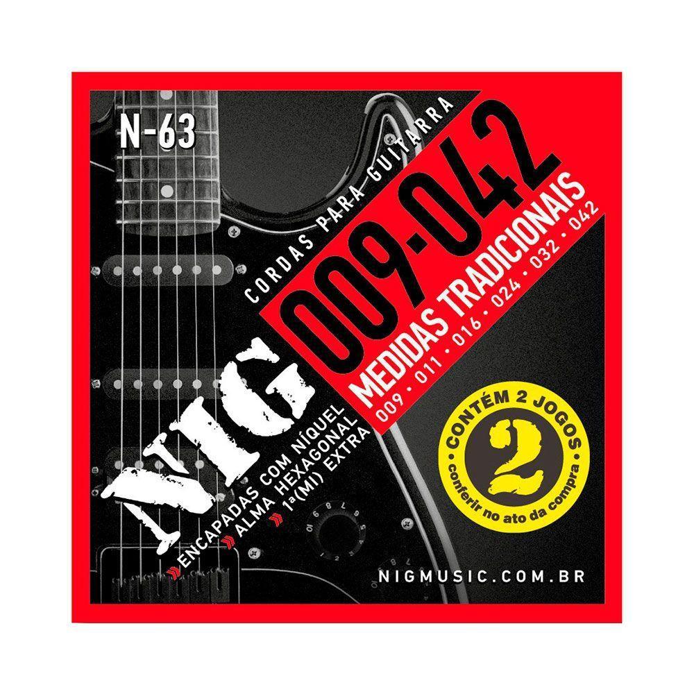Encordoamento Nig Duplo 2n63 P/ Guitarra 9/42 - Ec0384 - 1