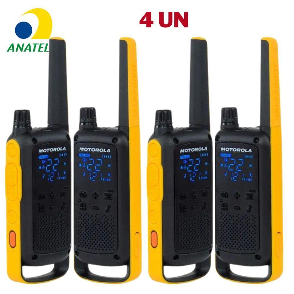 Kit 4x Rádio Comunicador Motorola T470br 35km Ht Talkabout - 3