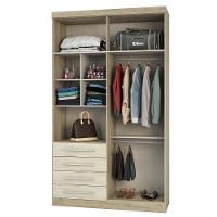 Guarda Roupa 4 Portas Nicho Avelã Rústico Com Ártico Rústico - 5