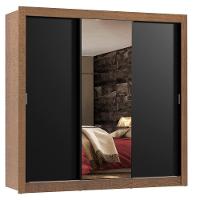 Guarda Roupa 3 Portas de Correr com Espelho 4 Gavetas Madesa - 1