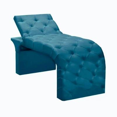 Maca Estofada Estética Cílios Regulável Spa Suede Ana Cor:azul Turquesa
