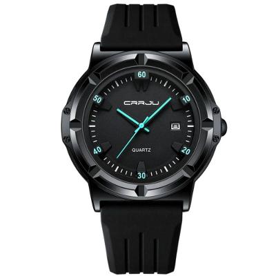 Relógio Masculino Casual De Quartzo Analógico Pulseira De Silicone à Prova D'água Azul