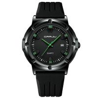Relógio Masculino Casual De Quartzo Analógico Pulseira De Silicone à Prova D'água Verde - 1