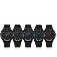 Relógio Masculino Casual De Quartzo Analógico Pulseira De Silicone à Prova D'água Verde - 3