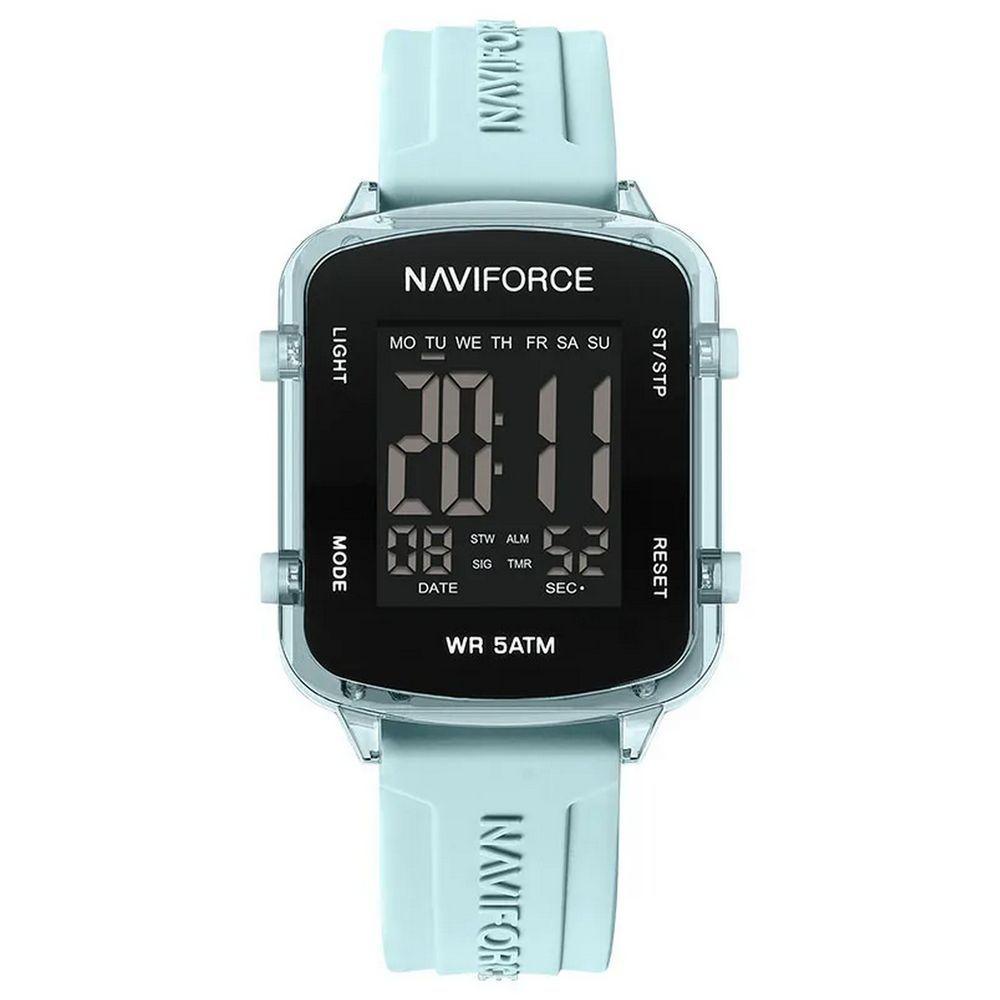 Relógio Unissex Digital Esportivo á Prova D´agua Pulseria Silicone Tela Display Lcd Casual Azul Claro - 1