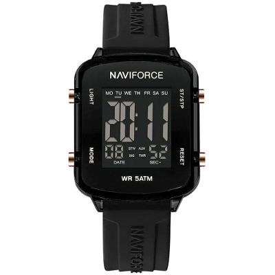 Relógio Unissex Digital Esportivo á Prova D´agua Pulseria Silicone Tela Display Lcd Casual Preto