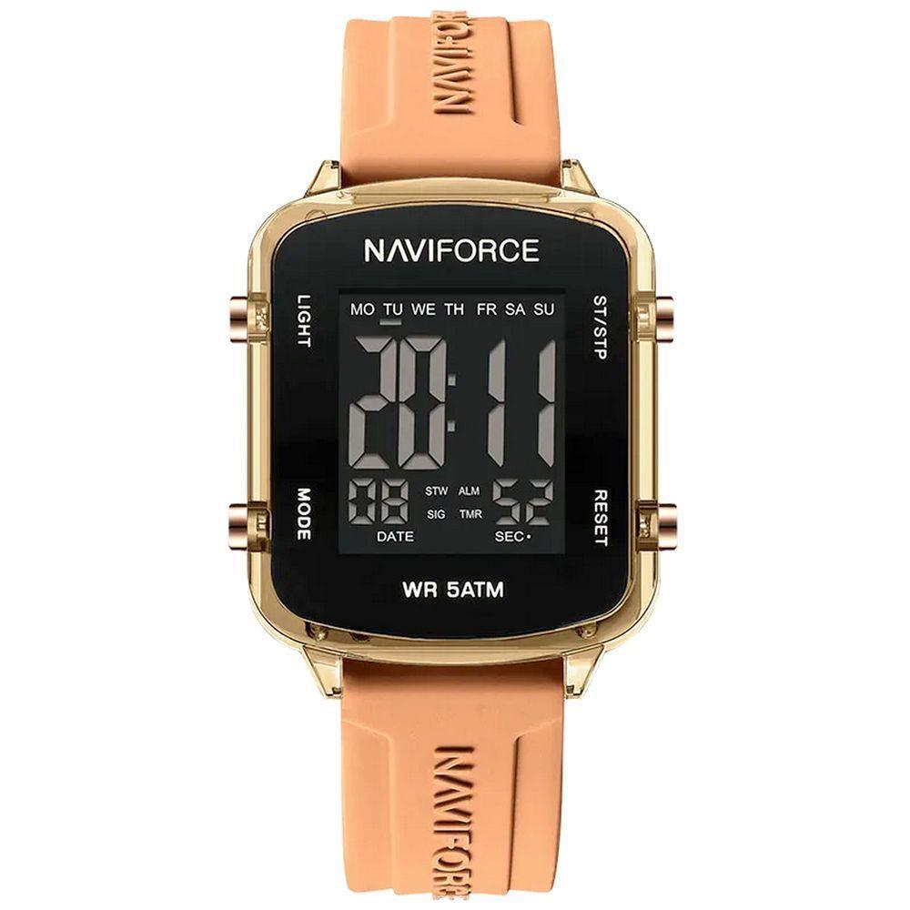 Relógio Unissex Digital Esportivo á Prova D´agua Pulseria Silicone Tela Display Lcd Casual Laranja - 1