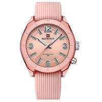 Relógio De Pulso Feminino Quartzo Pulseira Silicone à Prova D´água Casual Analógico Rosa - 1