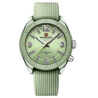 Relógio De Pulso Feminino Quartzo Pulseira Silicone à Prova D´água Casual Analógico Verde - 1