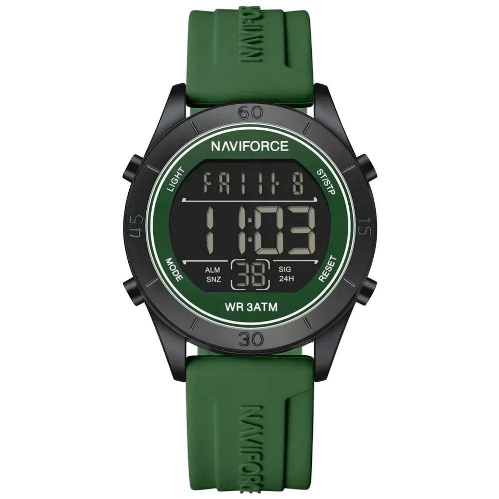 Relógio Feminino Esportivo Tela Lcd Digital Pulseira Silicone Impermeavel 3atm Verde Escuro - 1