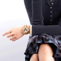 Relógio Feminino Design Coração Quartzo Analógico Lcd Digital Impermeavel Casual Dourado - 4