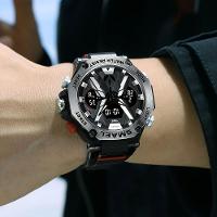 Relógio Digital Smael Com Movimento De Dupla Exibição, Caixa Redonda Preto E Prateado - 2