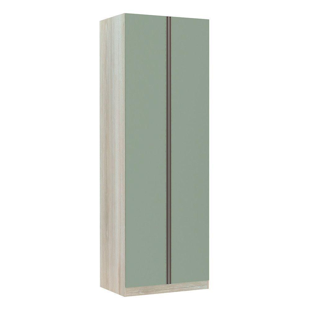 Guarda Roupa 2 Portas 80cm Legno Crema Com Verde Jade - 1