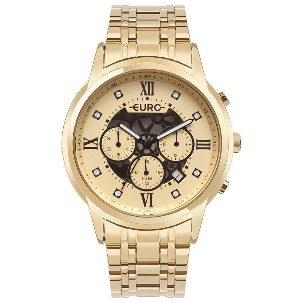 Relógio Euro Feminino Big Case Dourado - Eujs26aa-4d Eujs26aa-4d - 1
