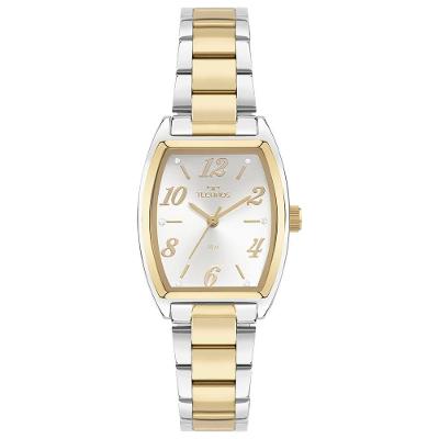 Relógio Feminino 2035NAQ-1K Analógico Pulseira de Aço Inox Bicolor Mostrador Prata Technos