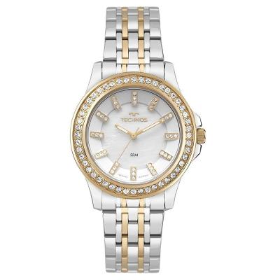 Relógio Feminino 2035NAV-1K Analógico Pulseira de Aço Inox Bicolor Technos