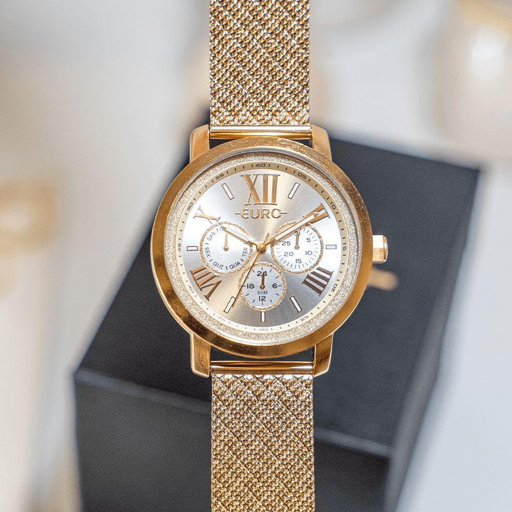 Relógio Euro Feminino Multiglow Dourado - Eu6p29aim-4d Eu6p29aim-4d - 4