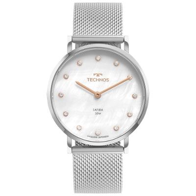 Relógio Feminino 2025LTT-1B Analógico com Pulseira de Metal Slim Prata Technos