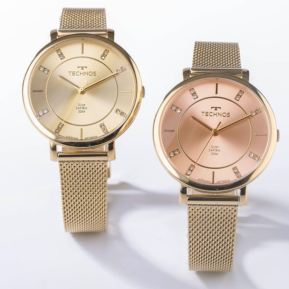 Relógio Technos Feminino Slim Dourado - Gl32ar-1x Gl32ar-1x - 4